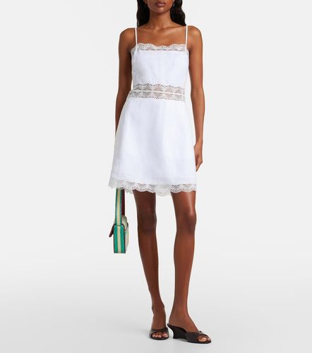 Robe Amalina en lin et dentelle - Staud - Modalova