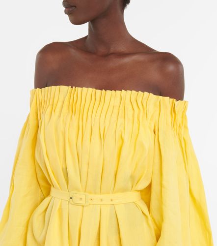 Robe longue Martha en lin à encolure bardot - Gabriela Hearst - Modalova