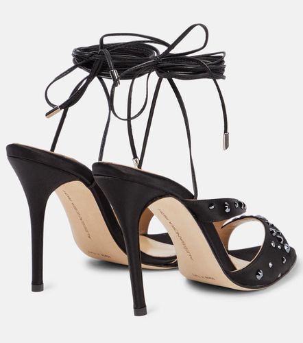 Sandales en satin de soie à ornements - Alessandra Rich - Modalova