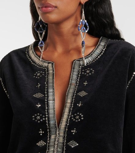 Robe Helene en velours de coton à ornements - Isabel Marant - Modalova