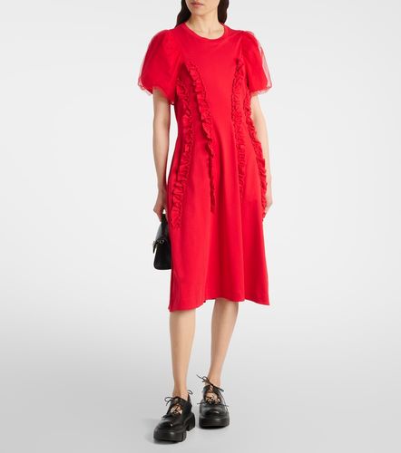 Robe midi en coton et tulle - Simone Rocha - Modalova