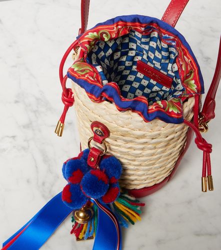 Sac seau Taormina Carla Medium en raphia - Dolce&Gabbana - Modalova