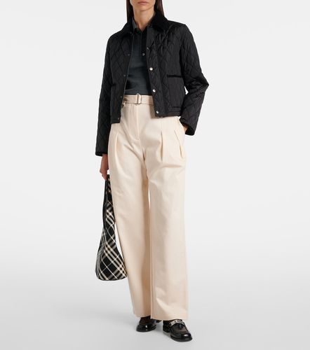 Pantalon tapered en gabardine de coton - Burberry - Modalova