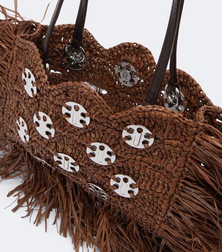 Sac porté épaule en raphia à ornements - Rabanne - Modalova