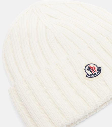 Bonnet en laine vierge à logo - Moncler - Modalova