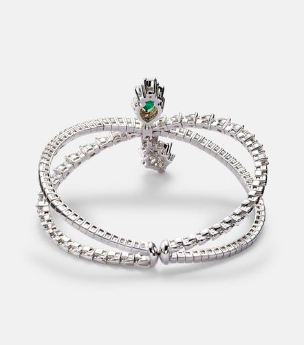 Bracelet Reign Supreme en or blanc 18 ct, diamants et émeraude - Yeprem - Modalova