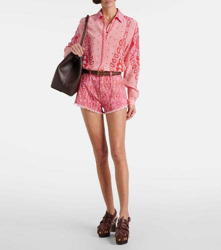 Etro Short imprimé en jean - Etro - Modalova