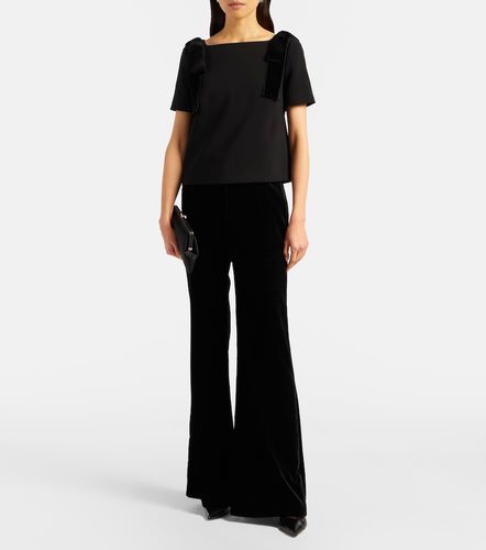 Top en crêpe et velours - Carolina Herrera - Modalova