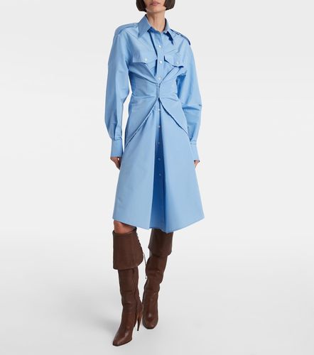 Robe chemise en coton mélangé - McQueen - Modalova