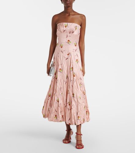 Robe bustier Kaia en satin à fleurs - Emilia Wickstead - Modalova