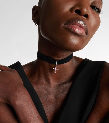 Choker en or 14 ct (585/1000) avec saphirs et diamants - Mateo - Modalova
