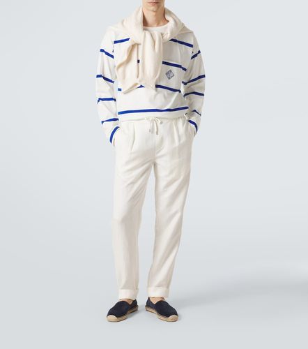 Pantalon droit en soie et lin - Ralph Lauren Purple Label - Modalova