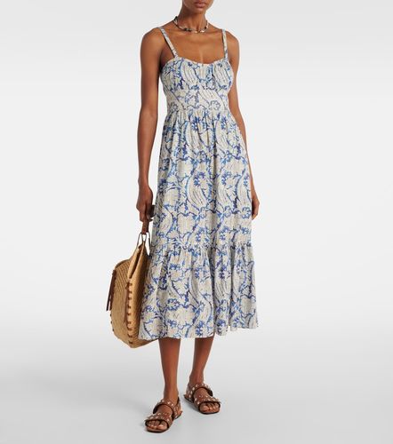 Robe midi Nadine en coton mélangé à fleurs - Ulla Johnson - Modalova