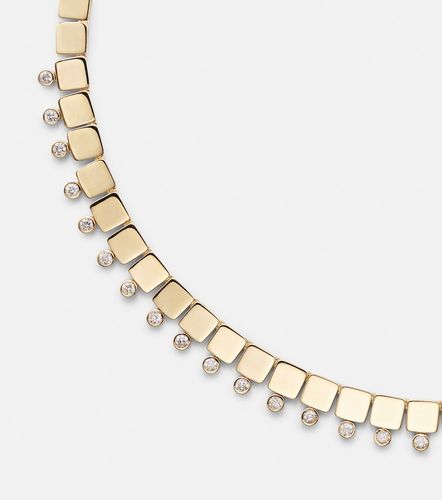 Collier Floating Diamond Medium en or 18 ct et diamants - Ileana Makri - Modalova