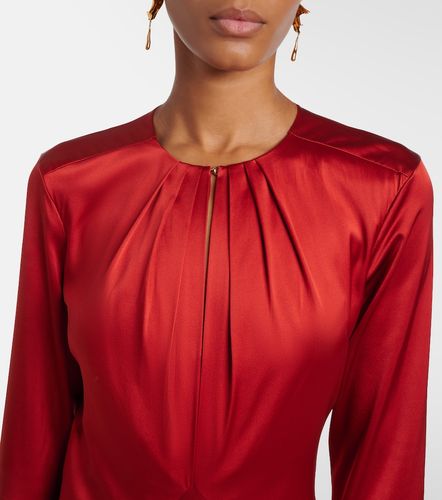 Robe midi Ezri en satin de soie mélangée - Veronica Beard - Modalova