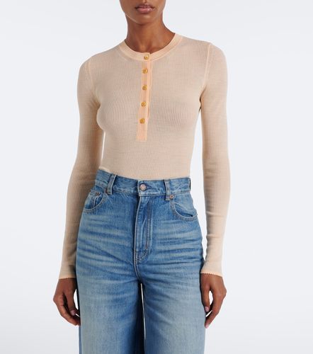 Chloé Top Henley en laine - Chloe - Modalova