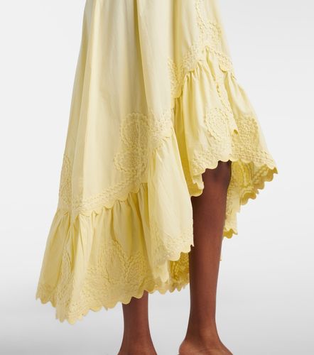 Robe midi en coton à broderie - Juliet Dunn - Modalova