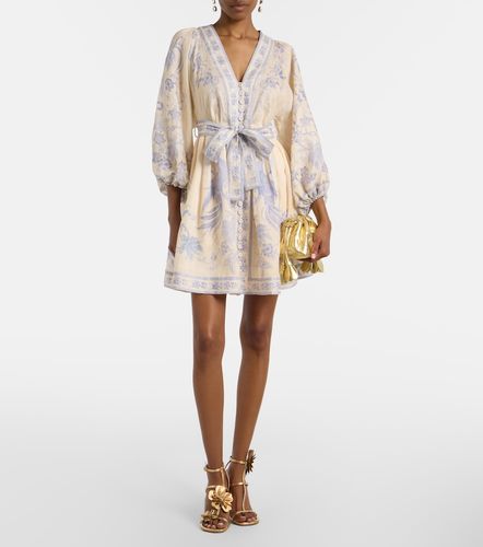 Robe Indra en lin à fleurs - Zimmermann - Modalova