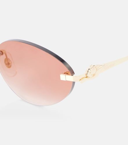 Lunettes de soleil ovales Panthère de Cartier - Cartier Eyewear Collection - Modalova