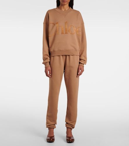 Chloé Pantalon de survêtement en molleton de coton - Chloe - Modalova