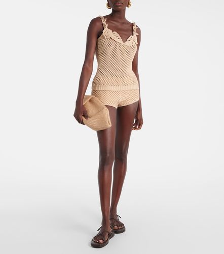 Short en crochet de coton mélangé - Elie Saab - Modalova