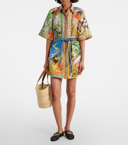 Alémais Robe chemise Lucky Pace en lin imprimée - Alemais - Modalova