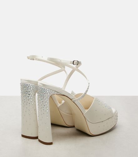 Sandales à plateau Karli en satin - Jimmy Choo - Modalova