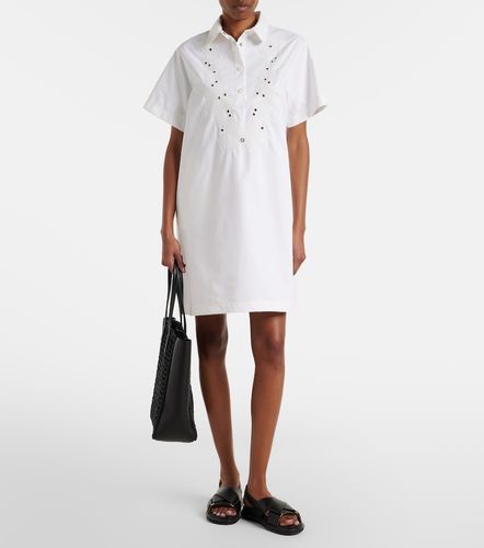 Robe midi brodée en coton mélangé - Moncler - Modalova