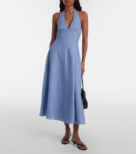 Robe midi Marais en lin à carreaux - Faithfull - Modalova