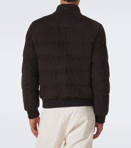 Veste bomber rembourrée en daim - Fedeli - Modalova