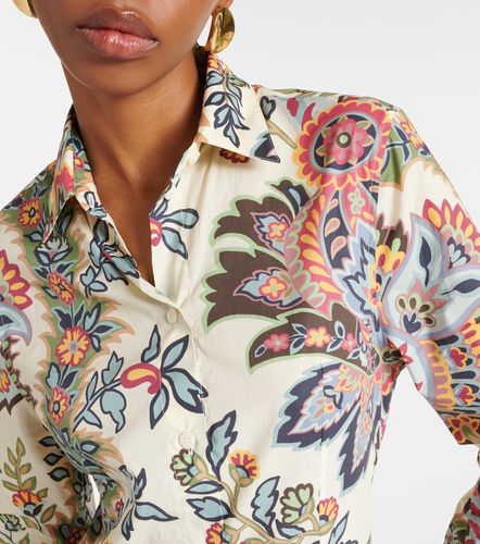Chemise en coton mélangé à fleurs - Etro - Modalova