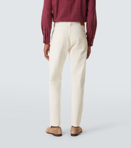 Jean droit à taille mi-haute - Brunello Cucinelli - Modalova