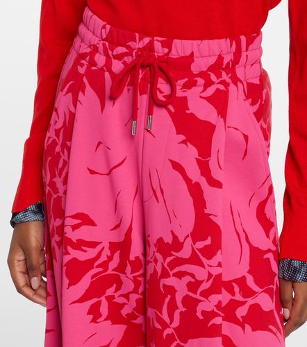 Pantalon de survêtement plissé en jersey de coton à fleurs - Dries Van Noten - Modalova