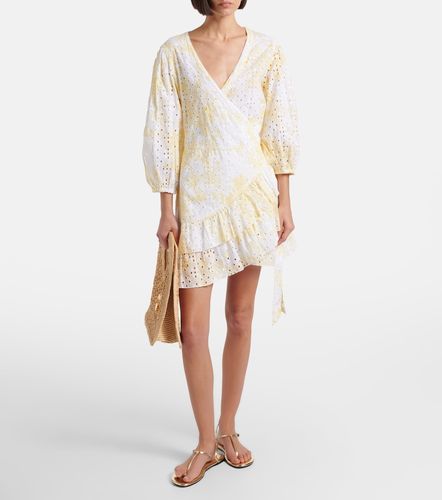 Robe portefeuille Tabitha imprimée en coton à broderies anglaises - Melissa Odabash - Modalova