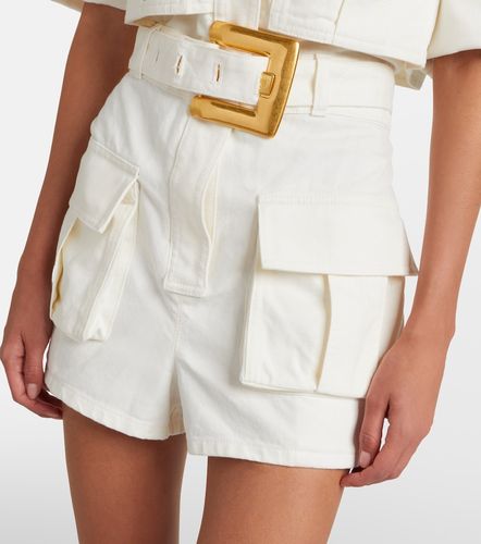 Combishort en denim à ceinture - Balmain - Modalova