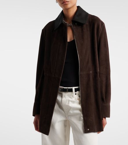 Veste Grange en daim à finitions en cuir - Nour Hammour - Modalova