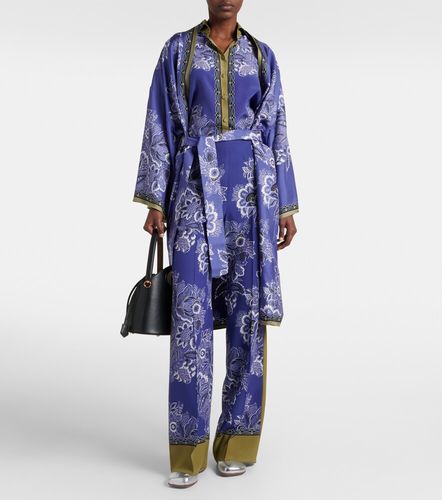 Pantalon ample taille haute en soie - Etro - Modalova