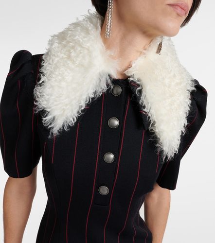 Robe en laine mélangée à rayures - Alessandra Rich - Modalova