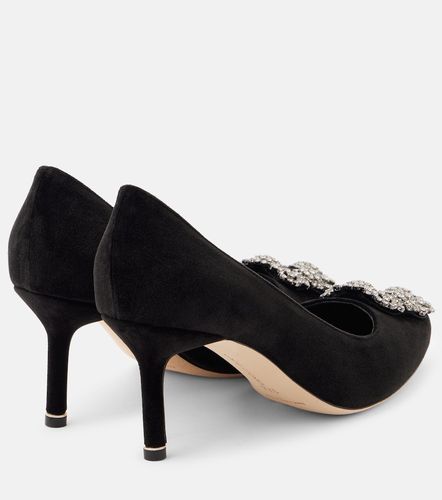 Escarpins Hangisi 70 en velours à ornements - Manolo Blahnik - Modalova