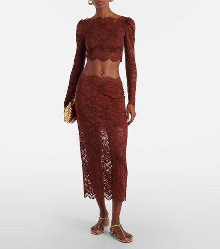 Rabanne Top raccourci en dentelle - Rabanne - Modalova