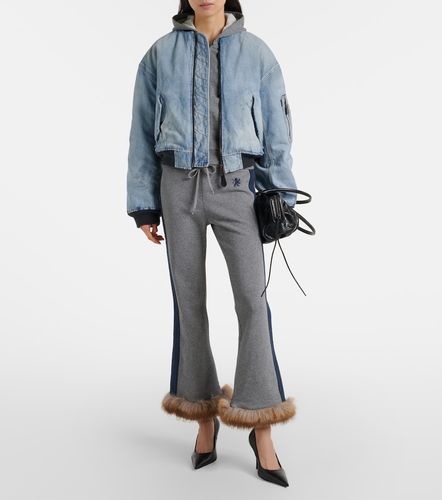 Veste bomber raccourcie en denim - Balenciaga - Modalova