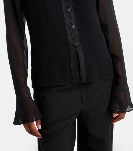 Gucci Chemise en soie à dentelle - Gucci - Modalova