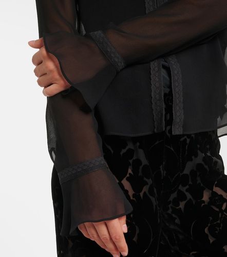 Gucci Chemise en soie à dentelle - Gucci - Modalova