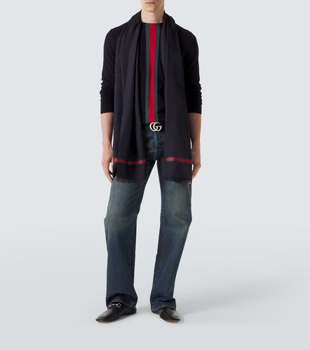 Écharpe Web Stripe en laine et soie - Gucci - Modalova