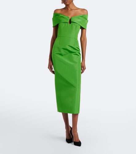 Robe de cocktail à encolure bardot en soie - Carolina Herrera - Modalova
