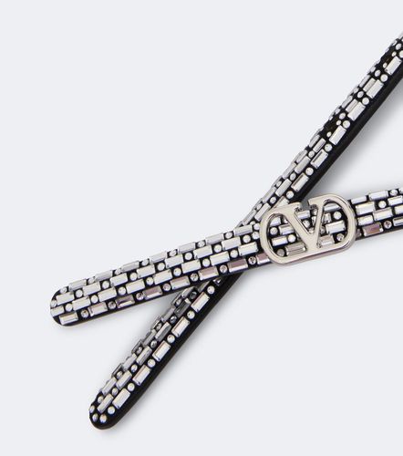Ceinture VLogo en cuir à ornements - Valentino Garavani - Modalova