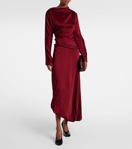 Robe midi en crêpe de satin - Victoria Beckham - Modalova