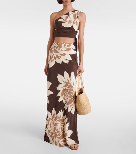 Top asymétrique en soie à fleurs - SIR - Modalova