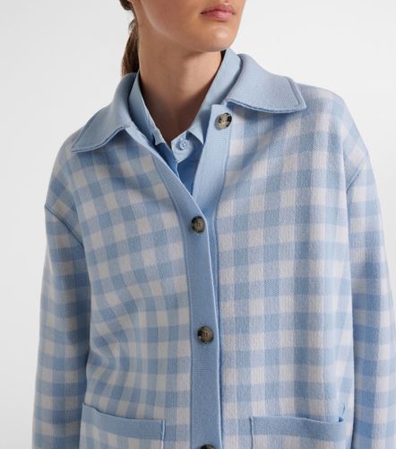 Cardigan en laine et cachemire à carreaux - Jardin des Orangers - Modalova