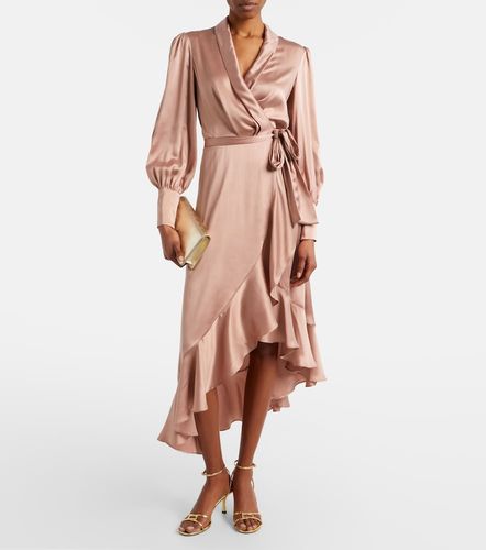 Robe portefeuille en satin de soie - Zimmermann - Modalova